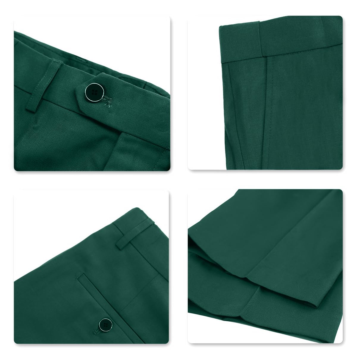 Allthemen Abito da Uomo 3 Pezzi Slim Fit Completo Formale da Matrimonio Un Bottone Giacca Gilet Pantaloni