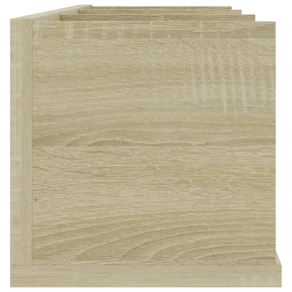 Scaffale Porta CD a Parete Rovere Sonoma 75x58x18cm Multistrato | Mobile sospeso con 3 scomparti per organizzare dischi e accessori in soggiorno o studio.