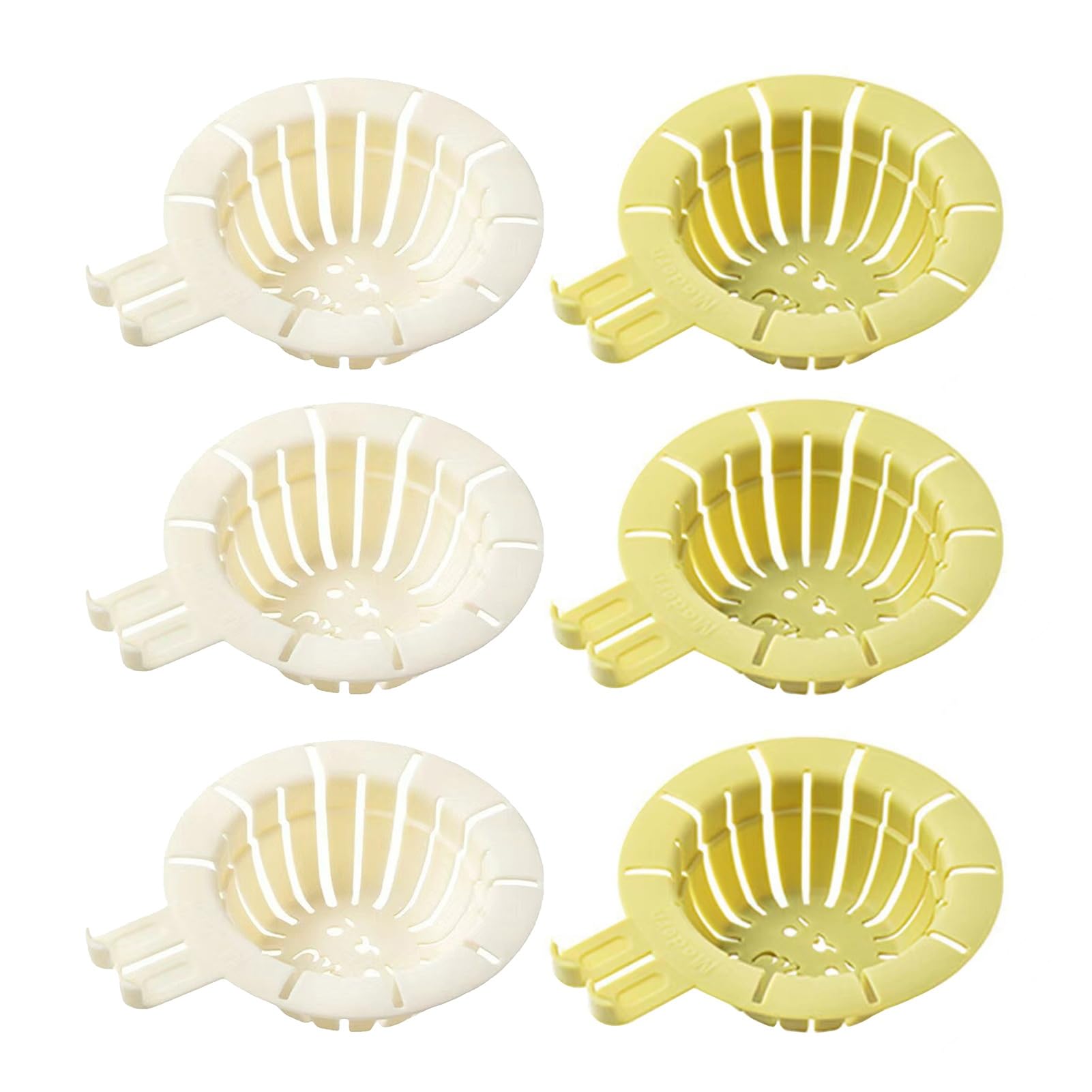 UDIYO Innovative Sink Stopper 6pcs Filter Drain Basket Rabbit Ear Hair Strainer Easy Installation Multifunctional Drainer Rack for Kitchen Food Random Color 6pcs