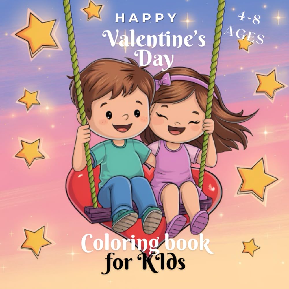 Simple Valentine Coloring Pages for Kids: A Cute and Easy Valentine’s Day Coloring Book for Kids Ages 4–8 with Hearts, Animals, and Sweet Love Designs