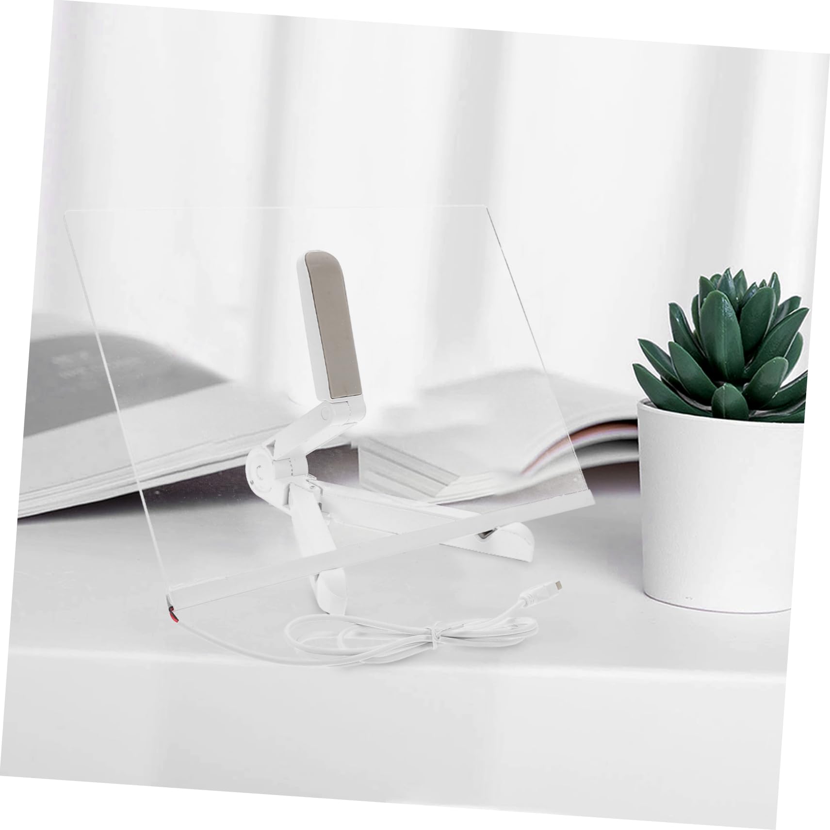 Zerodeko Set Di Lavagne Cancellabili A Secco Con Luce Led Lavagna Per Appunti in Acrilico Supporto Per Lavagna Da Disegno Per Ragazzi E Ragazze Kit Da 7 Penne