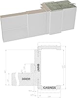 Vista 4 de SARTODOORS Quadro 4088 - Puerta interior de 36 x 96 pulgadas, losa de puerta abatible individual con vidrio esmerilado, MDF sólido de ceniza