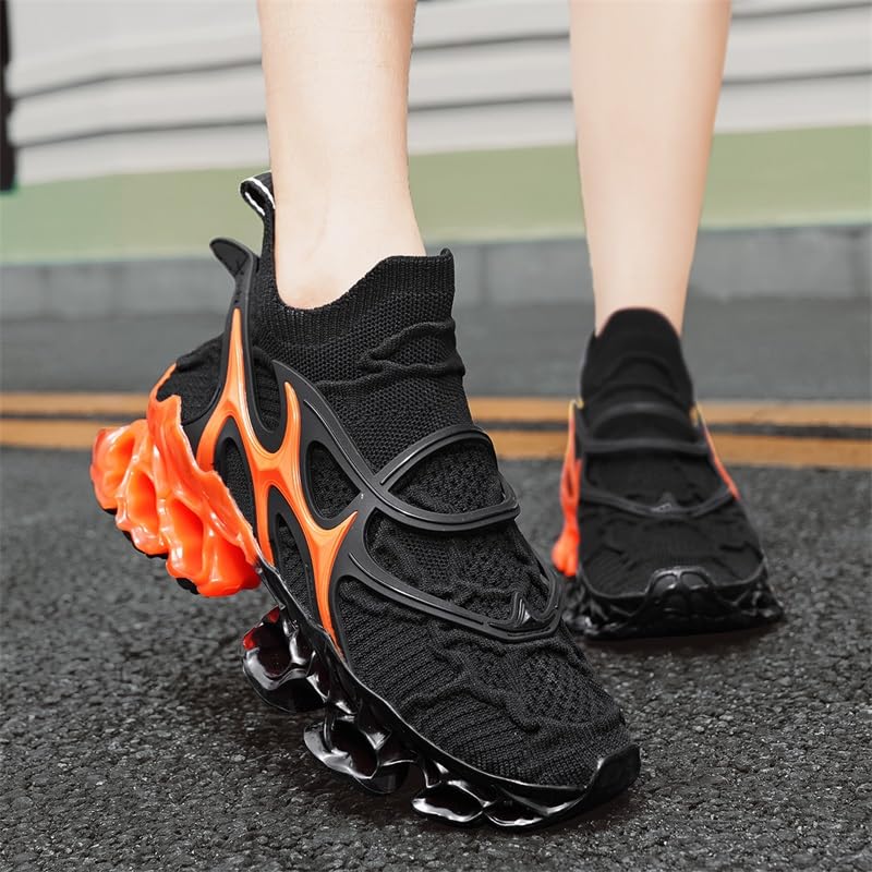 Image of Men's Sneakers for Men Shoes Blade Tennis Mens Trail Running Athletic Fashion Shoe Man Black White Brown Blue Orange Size Basketball Runner