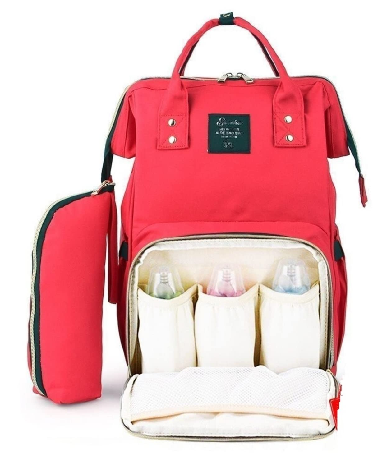 momisy Stylish NewBorn Babies Multipurpose Diaper Backpack Bags with insulated bottle bag Mothers Maternity Bags for Travel-picture-42
