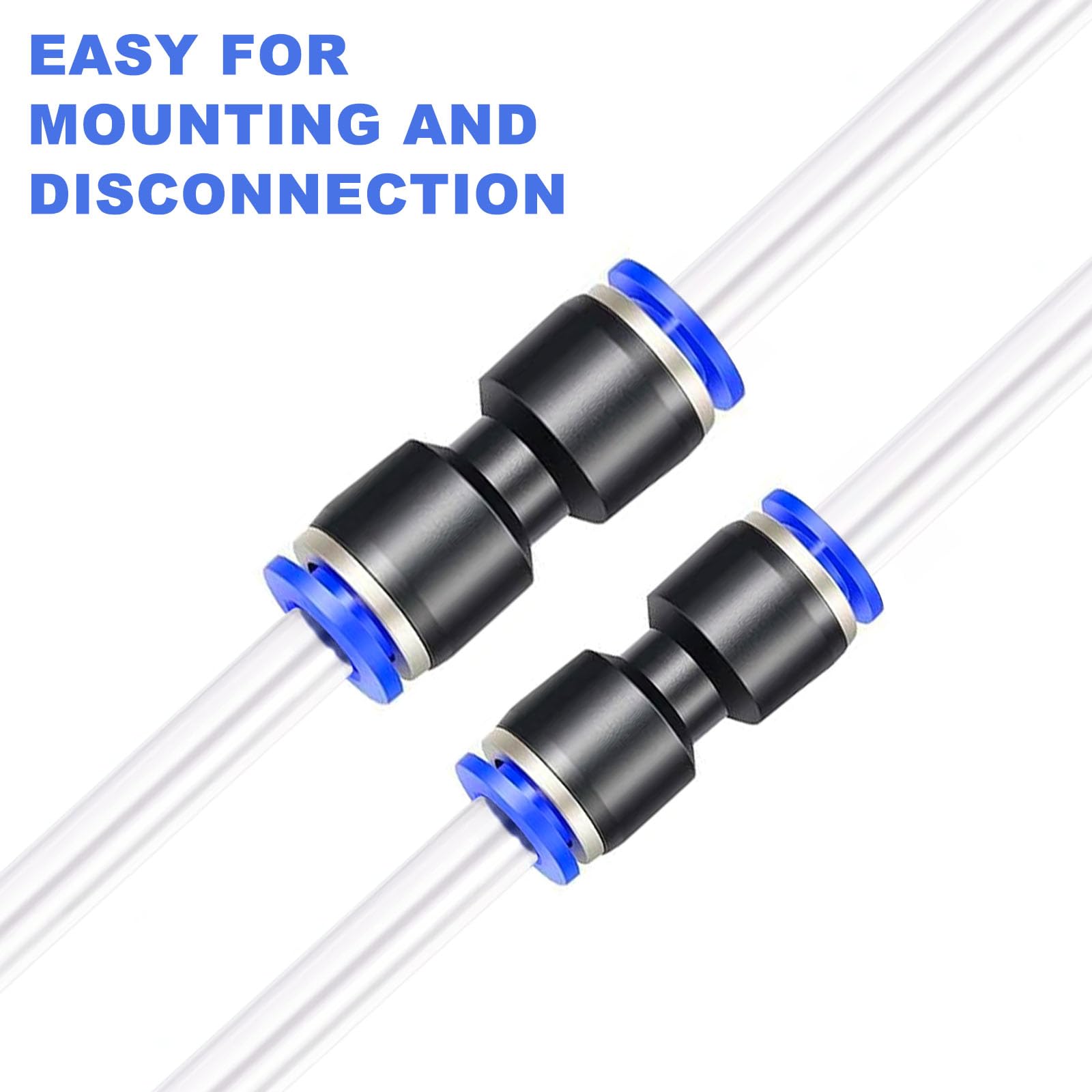 10 Pezzi Connettori Rapidi Maschio Dritti, Tubo 6mm OD x 1/8 BSP Filettatura,Connettore Rapido Con Raccordi con Anello di Tenuta per Sistemi
