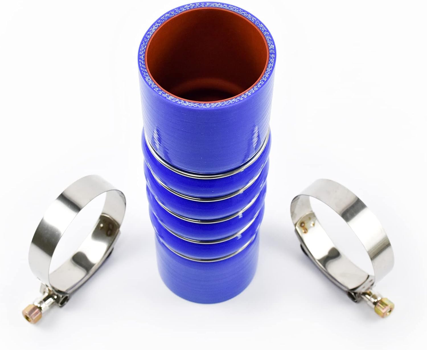 Silicone Upper Radiator Coolant Hose With Clamps 2.5" ID Fit for Kenworth Paccar Peterbilt Replacement F50-6308 28359