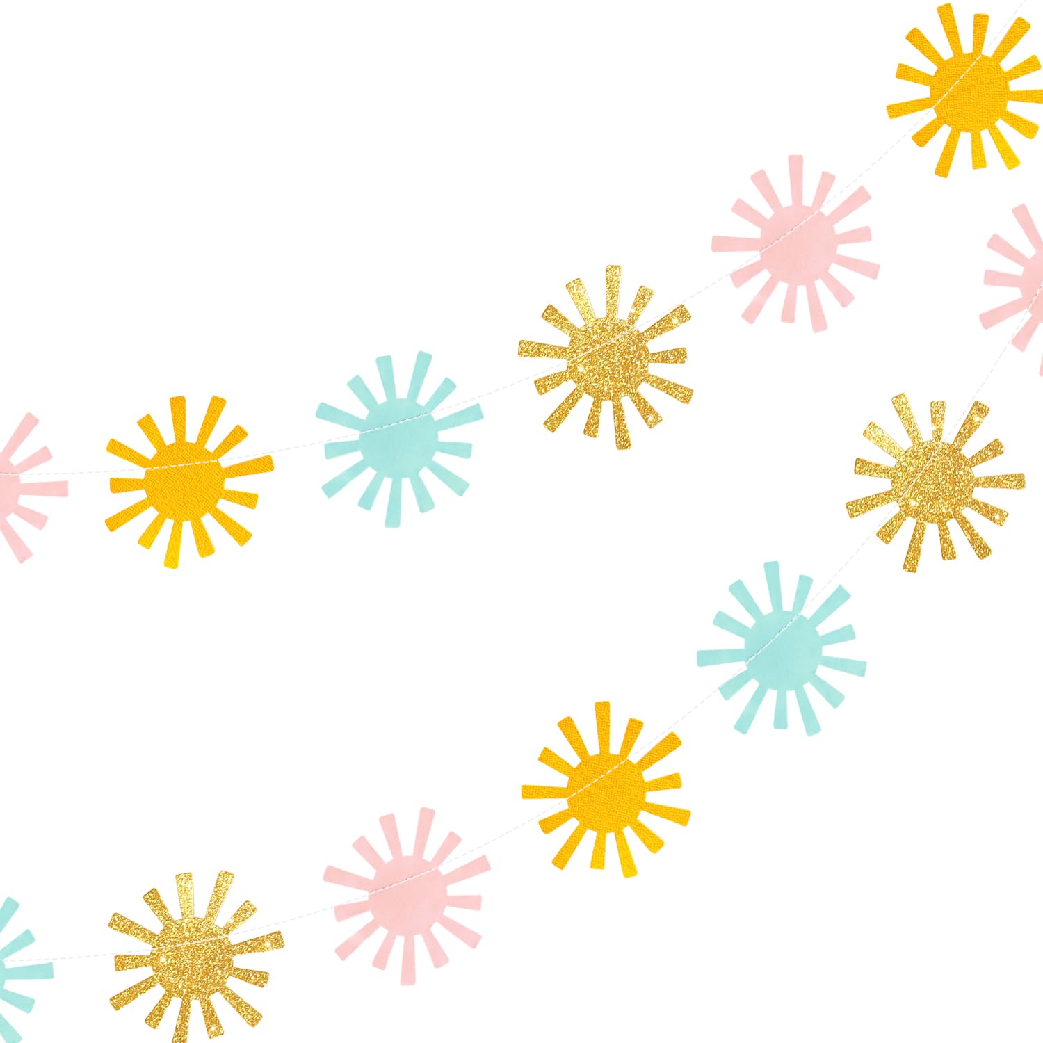 Sunshine Decor First Trip Around The Sun Garland Decorations Sunny Banner Theme Birthday Party Supplies Pink Blue Baby Shower Decorations Hanging Nursery 1st Birthday Party 2 pcs