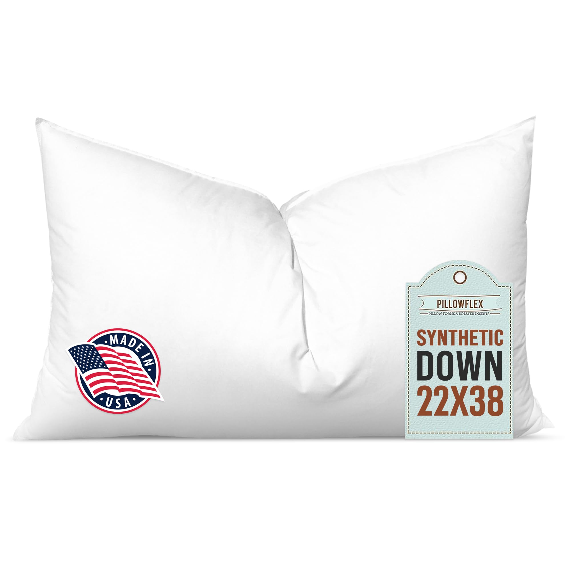 Pillowflex Synthetic Down Pillow Insert 22x38 in - Karate Chop Pillow