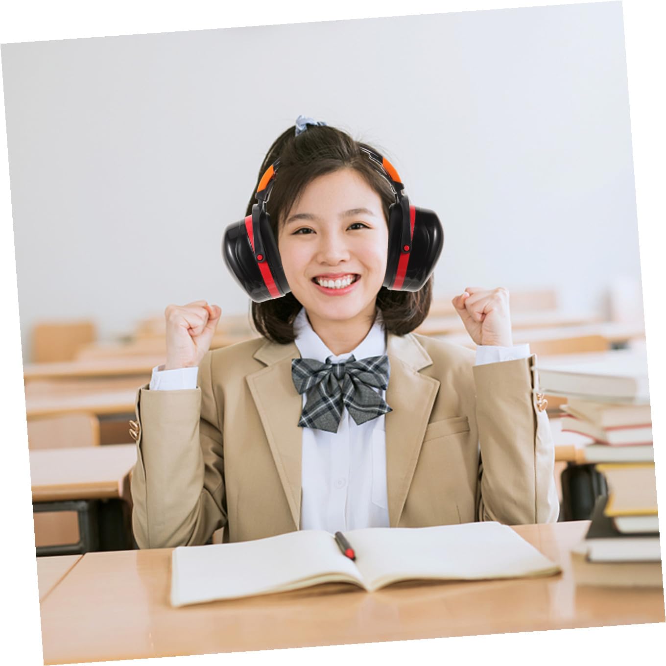 HOMSFOU orejeras insonorizadas Auricular protección auditiva para cortar el césped sleep headphones sleeping headphones orejera de protección anti-ruido cubierta protectora para los oídos