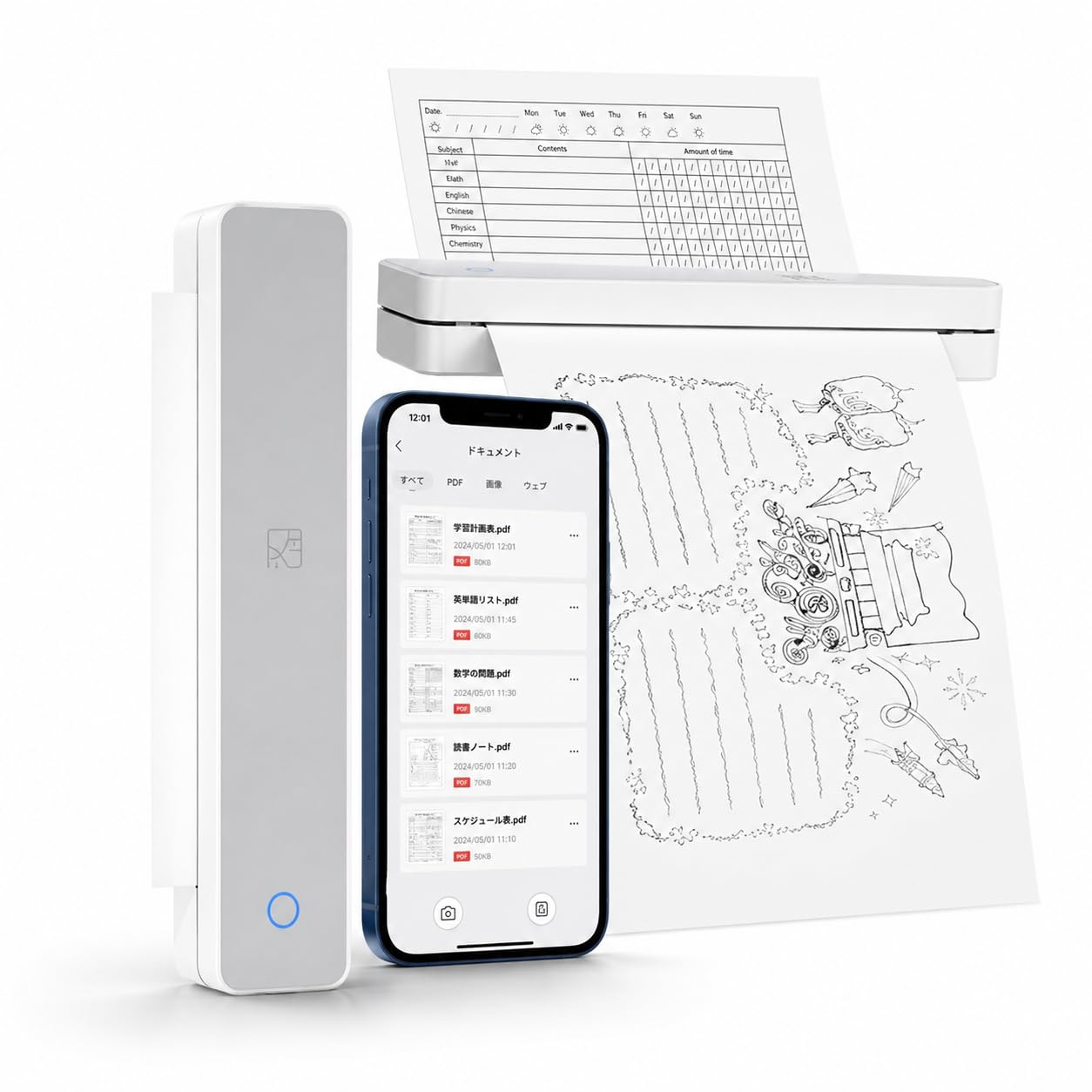 Amazon.co.jp: [lalarimi]プリンター 小型【携帯型/インク不要