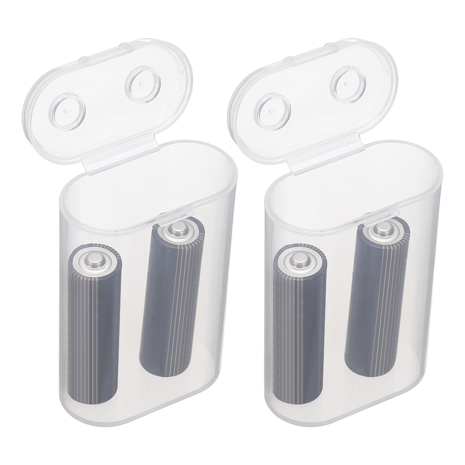 Amazon | uxcell バッテリー収納ケース クリアプラスチック製 21700