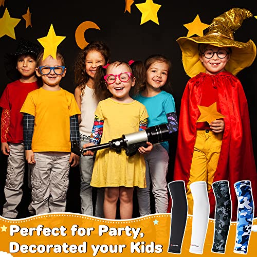 Joeyoung Arm Sleeves For Kids (4-9 Years) Sun Sleeves For Baseball Basketball Costume For Party Uv Protection Sleeve Cooling #TOP5