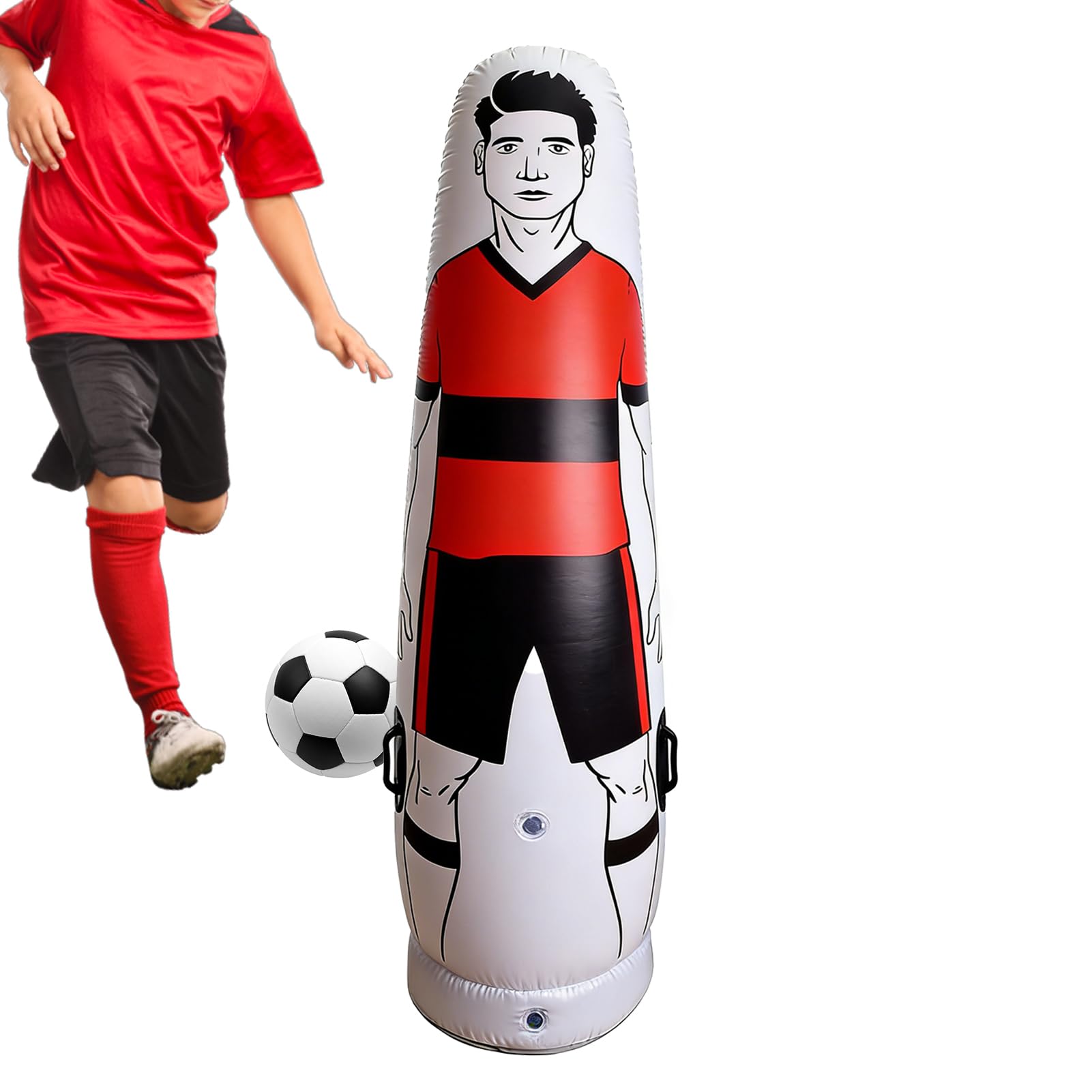 Parete di allenamento per calcio, aiuto alla pratica gonfiabile, sicura, portatile e resistente, attrezzatura di allenamento per portiere e difesa, per professionisti, dilettanti e