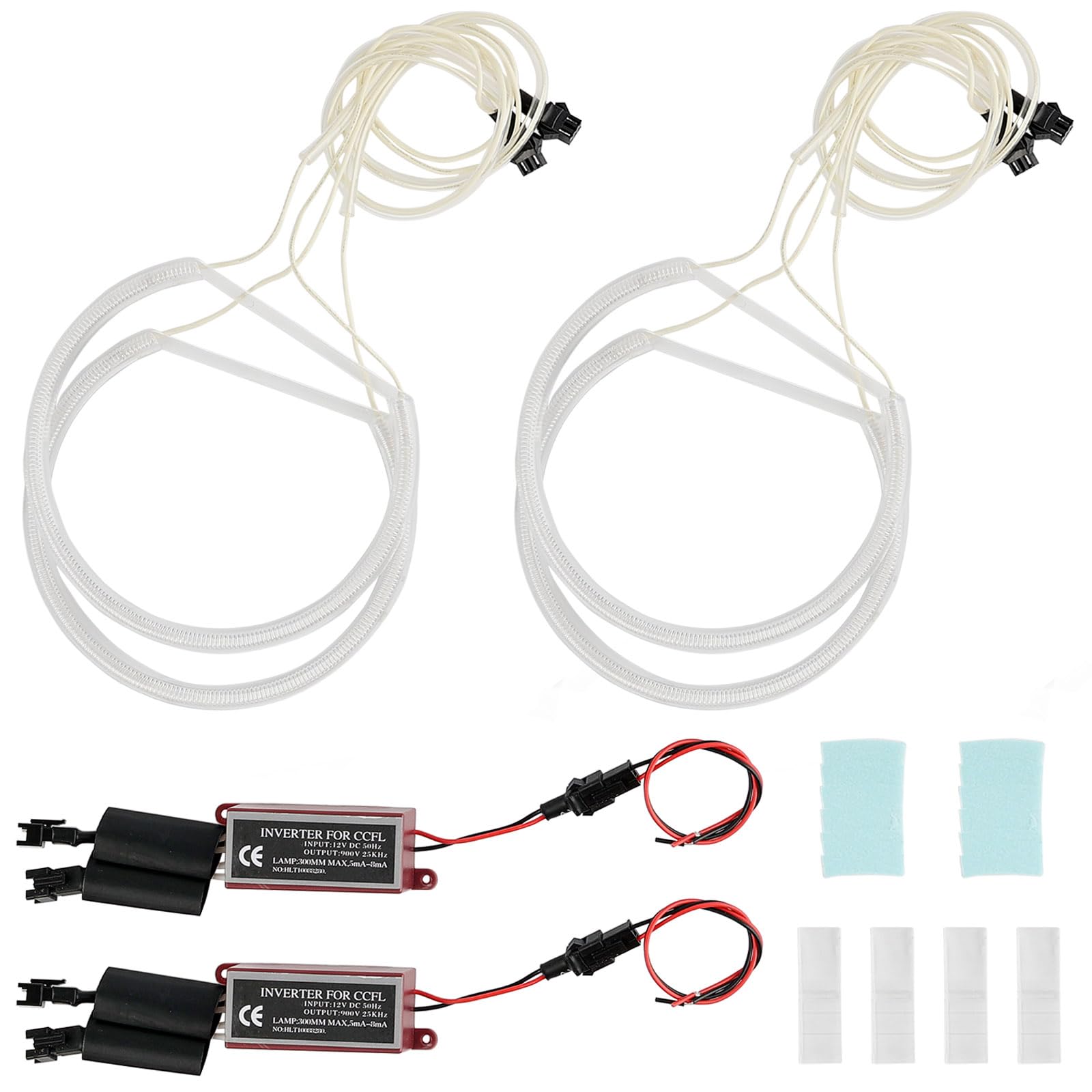 AUTOXBERT Angel Eyes Halo-Ring-Set für BMW E46, 12V Hohe Helligkeit Angel Eyes Weißes Licht