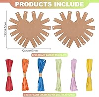 Vista 2 de FREEBLOSS Juego de 8 cestas de estilo corazón, kit de costura introductoria para principiantes, cuenco tejido creativo adecuado para proyectos