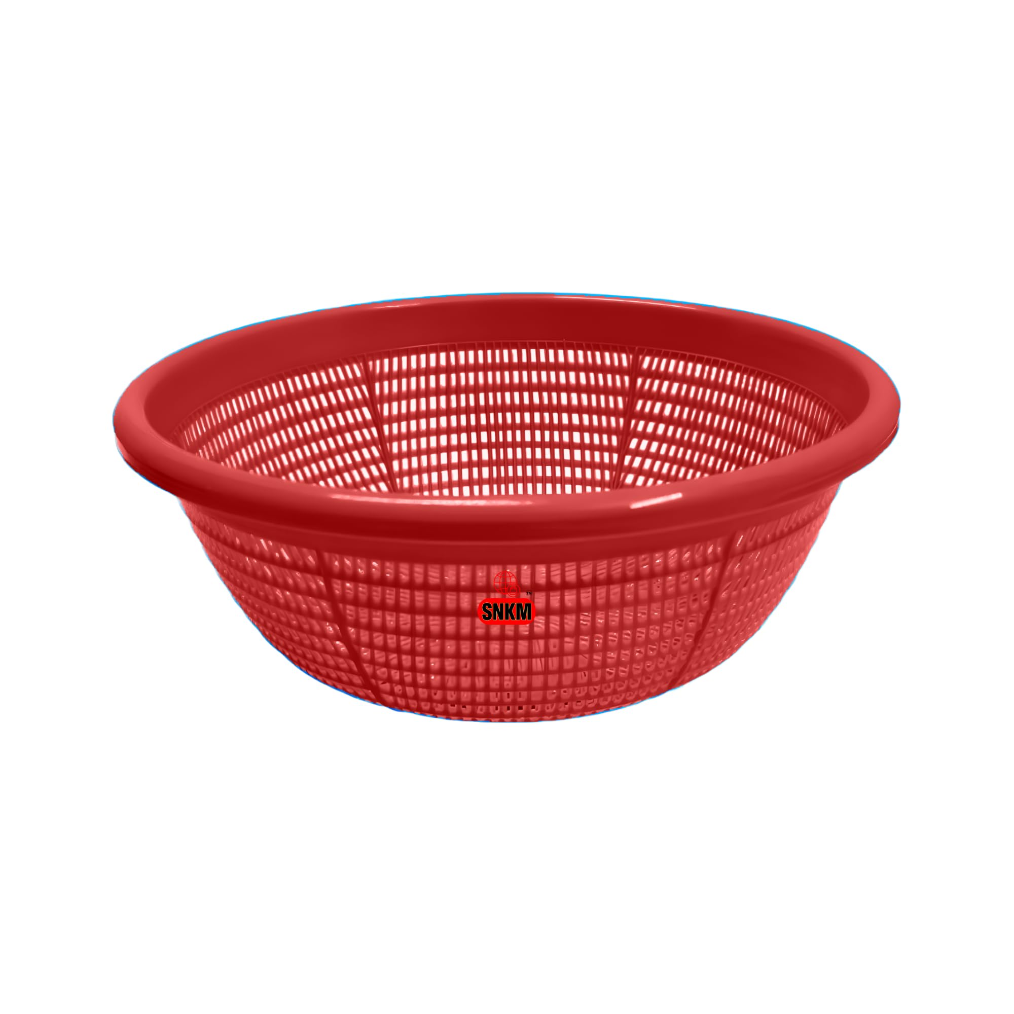 SNKM Plastic Round Shaped Basket for Fruits and Vegetables, Multipurpose Use (30.5 CM Medium Size, Multicolour, Pack of 1)-image-7