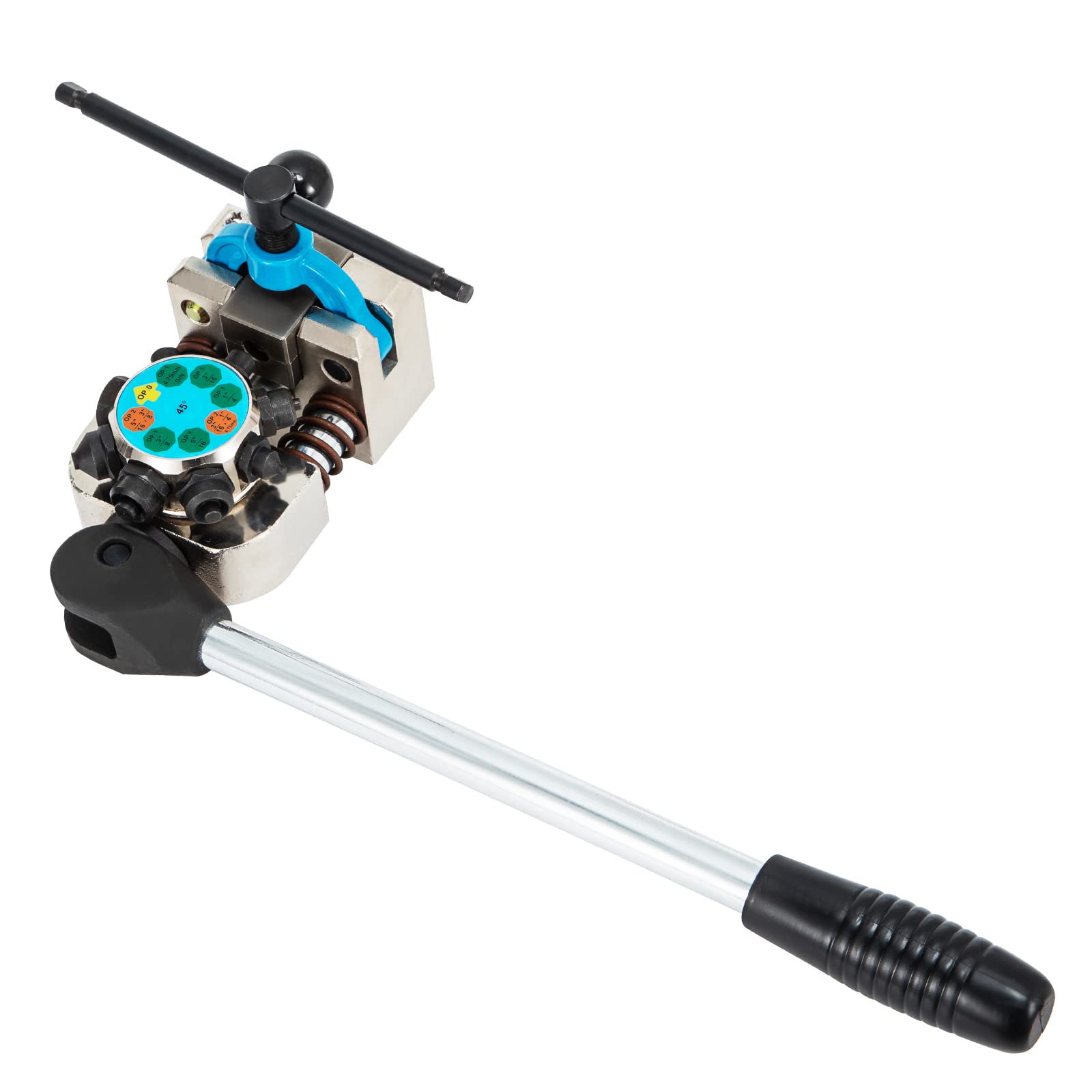 VEVOR Strumento per svasare linea freno, svasatore singolo doppio bolla 45 gradi per tubi 3/16", 1/4", 5/16", 3/8", adatto per linee metallo morbido rame