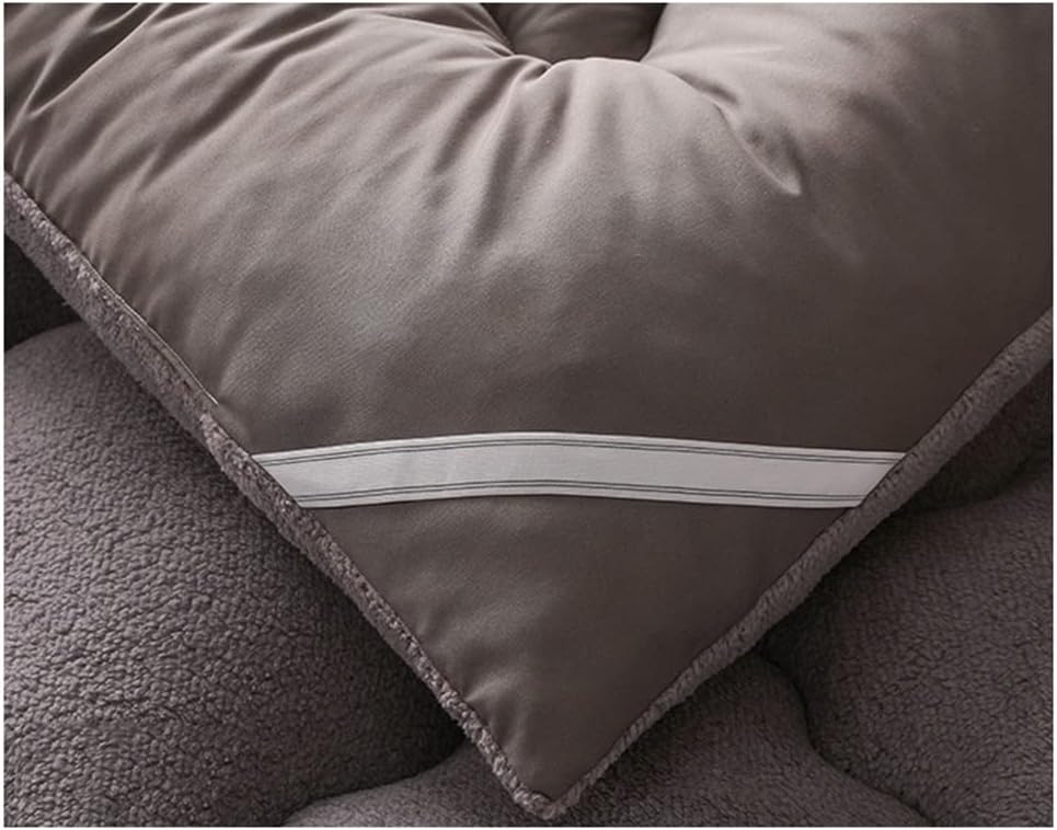 Extra Thick Mattress Pad Fluffy Mattress Topper Quilted Fitted Mattress Cover Plush Down Alternative Pillow Top Fitted Skirt Protector Breathable Futon Mattress(Pink,100cmx200cm)