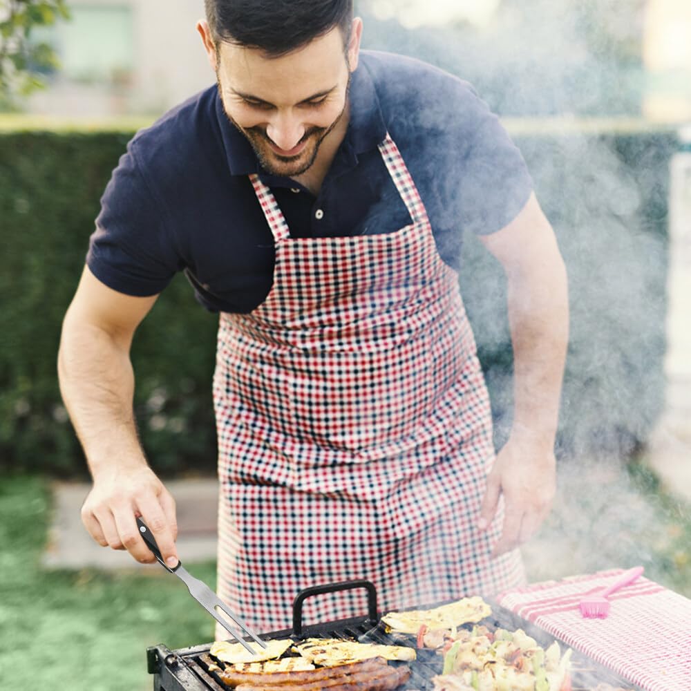3 piezas Tenedor para Trinchar con Mango, Tenedores de Trinchar, Tenedores de Traste, Tenedor de Acero Inoxidable, Tenedor de Parrilla Barbacoa de 10.43 Pulgadas para Pavo Asado Fiesta