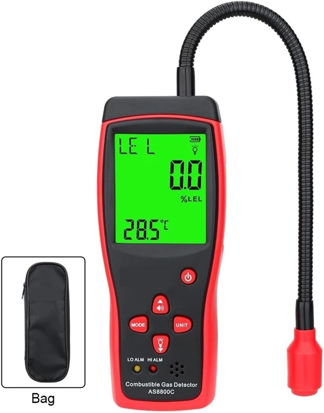 ポータブルガス漏れ検知器 0-10000PPM 音と光アラーム 可燃性可燃性天然メタンガス検知器 複数のガスを検知