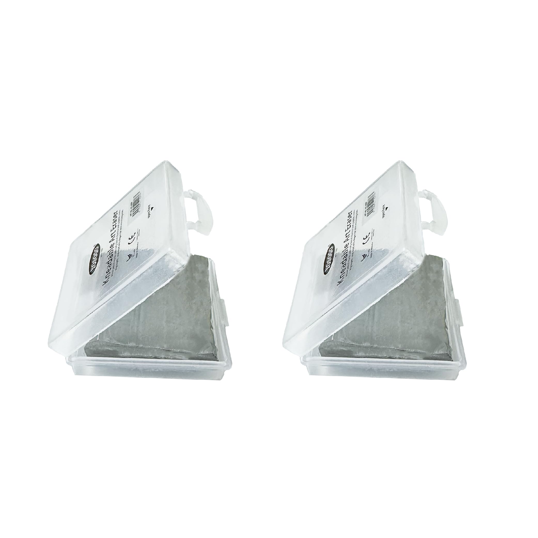 Yosogo Kneadable Art Eraser with Case (Grey, 2 Pieces) - Image 2