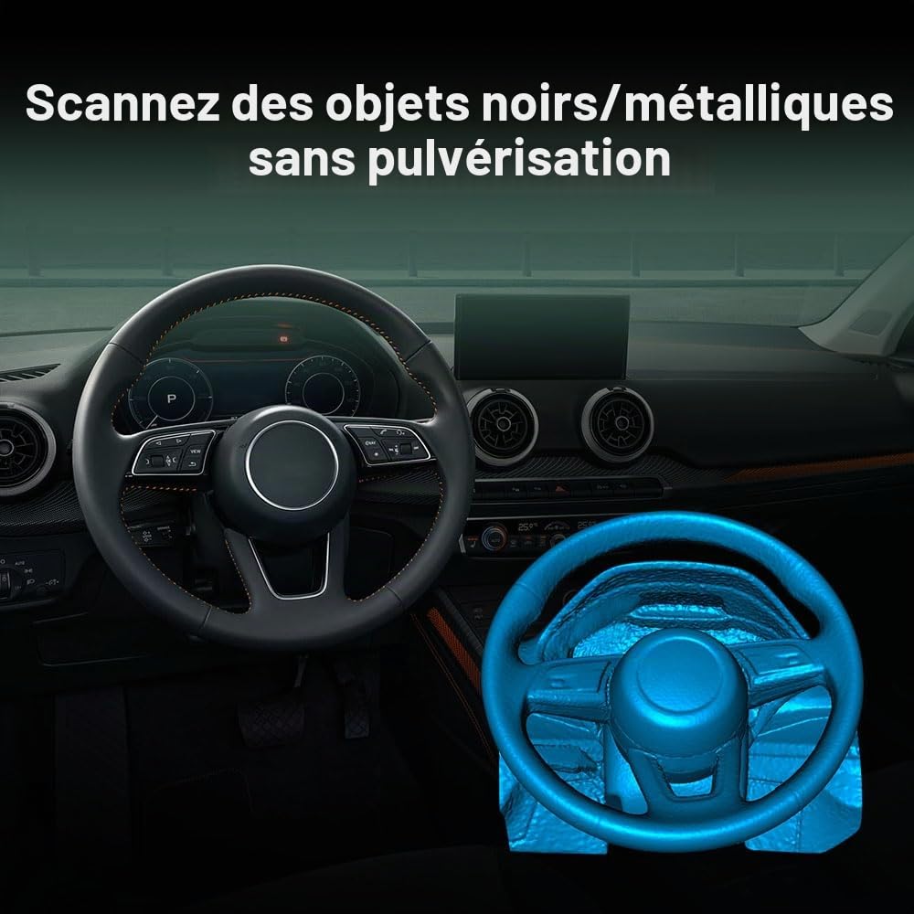 Scanner 3D pour Imprimantes 3D, CR-Scan Ferret SE Machine de Numérisation Portable, 30FPS Vitesse Numérique & 0.1mm Précision, ASIC Chipset Pleine Couleur, Compatible pour PC Windows/Mac OS