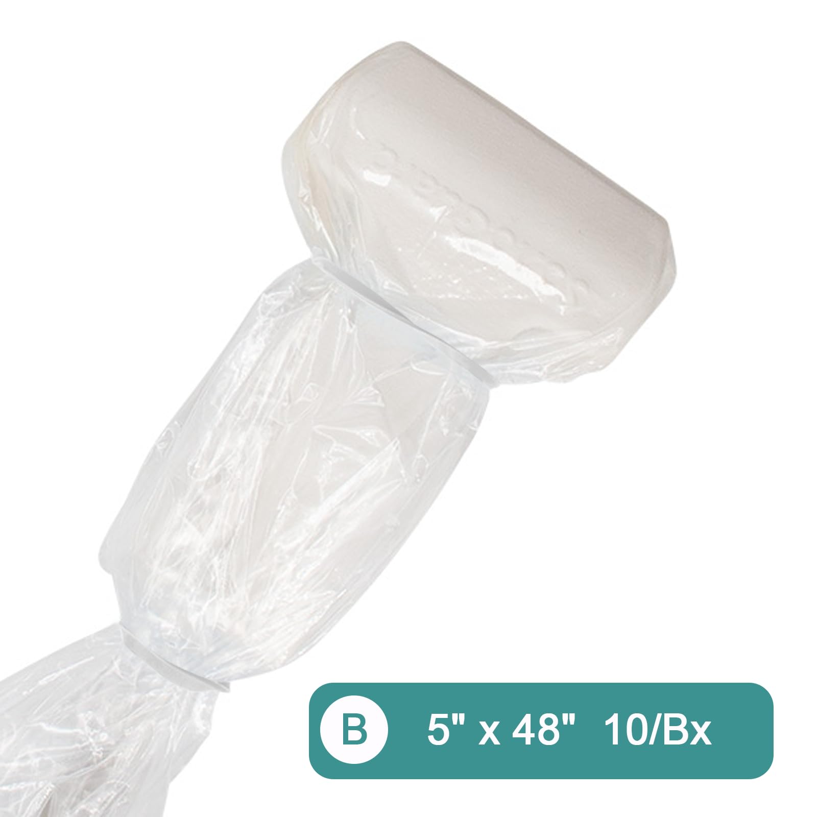 Cubierta de sonda de ultrasonido con adhesivo, estéril y desechable transparente sin látex, embalaje individual (5 x 48 pulgadas)