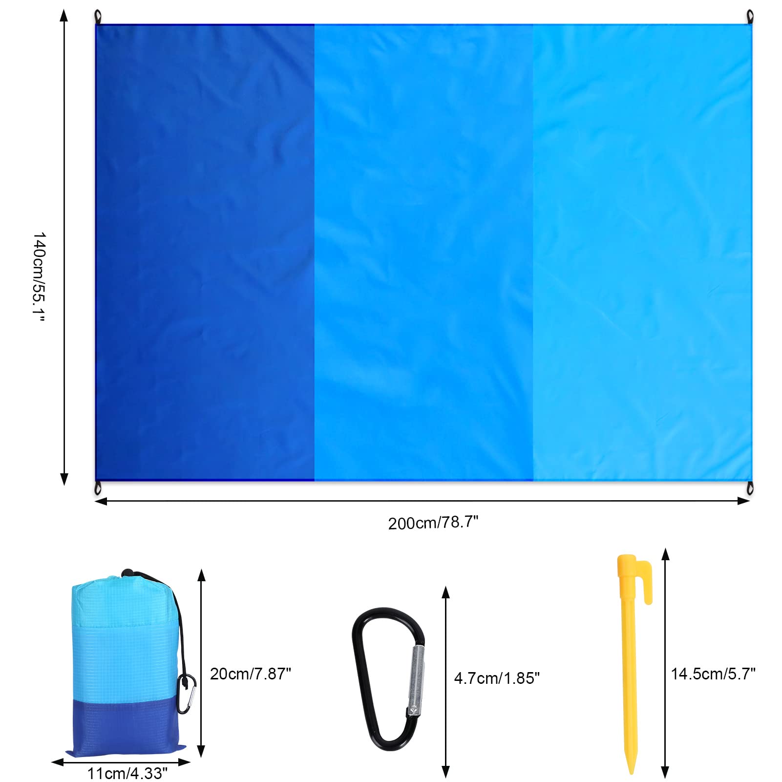 Tapis De Plage Anti Sable Tapis De Plage Sable Livraison Plage Couverture Extra Large Pique