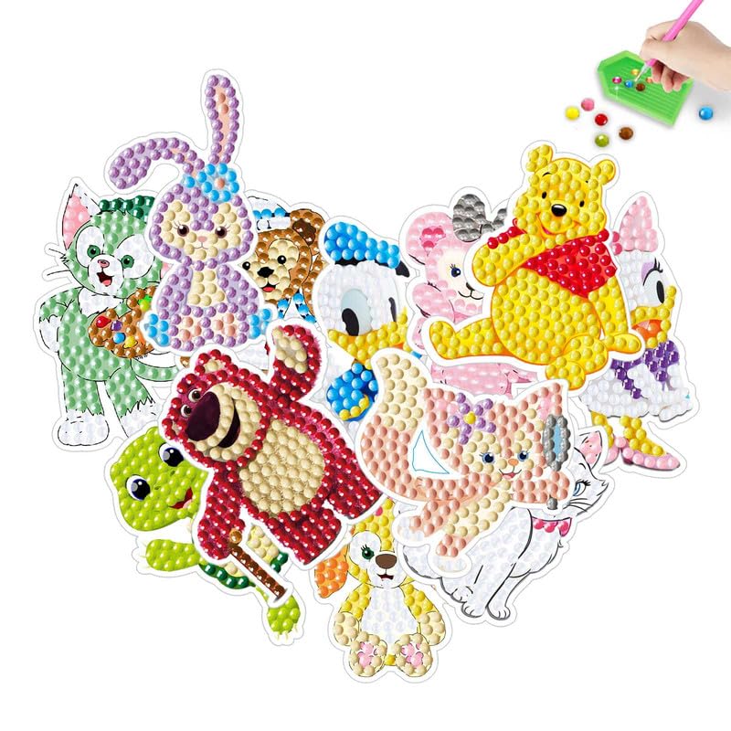 Amazon.co.jp: MEGZIHXNキッズダイヤモンドシールセット、12枚入