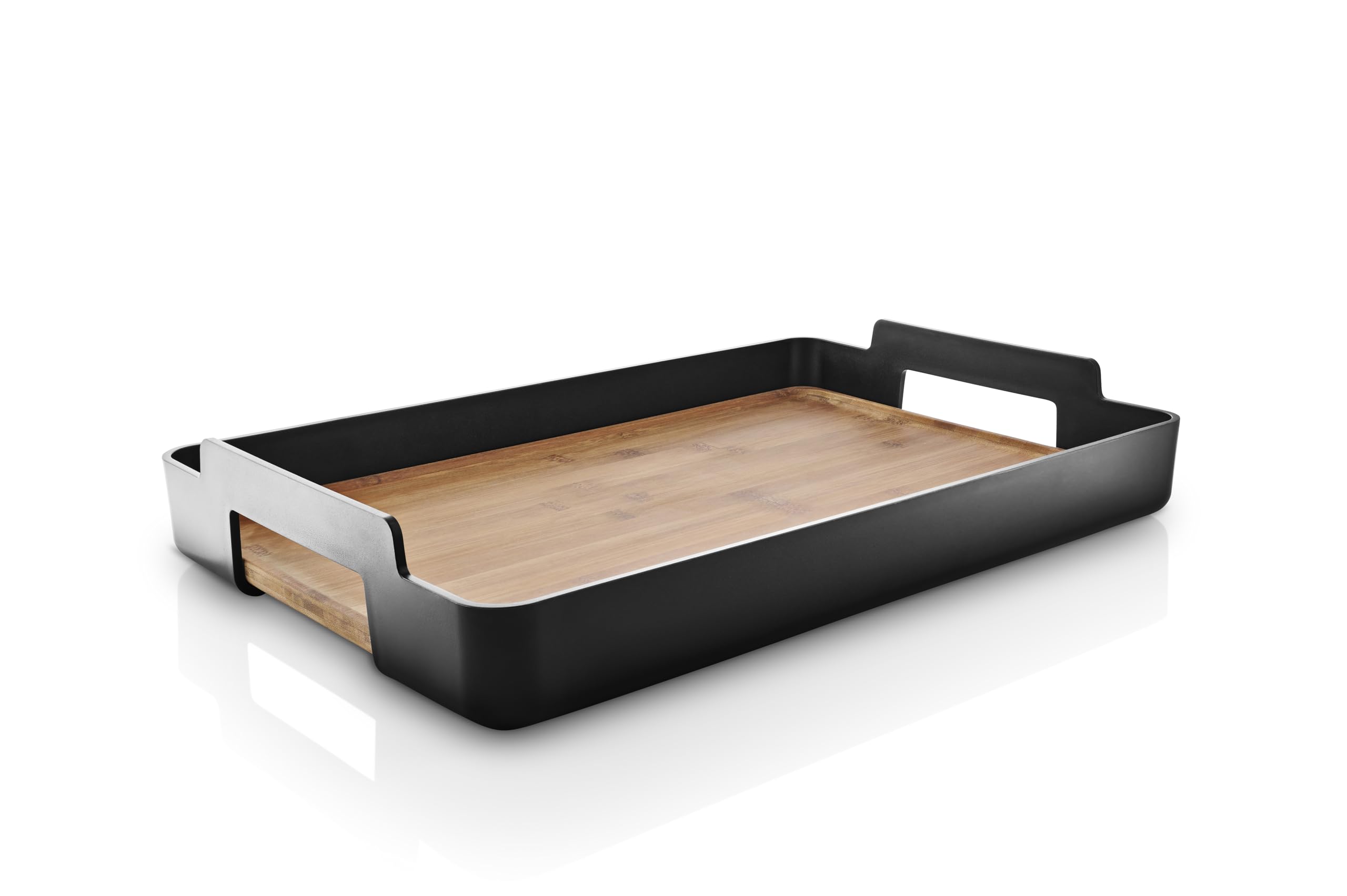 Eva Solo Nordic Kitchen Rectangular Tray, Stylish, Practical Tray with Carry Handles, Black