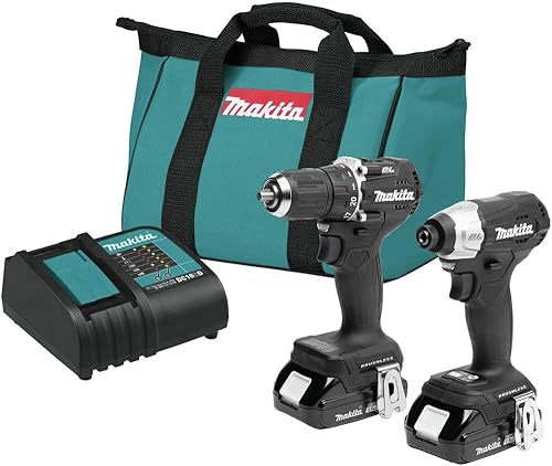 Makita CX203SYB 18V LXT® Lithium-Ion Sub-Compact Brushless Cordless 2-Pc. Combo Kit (1.5Ah) (Renewed)