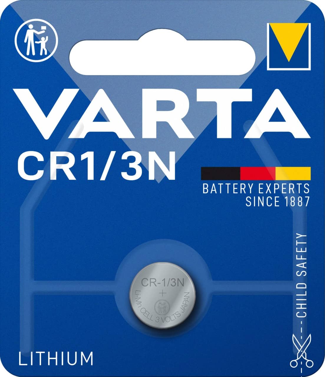 Batteries Electronics CR1/3N Lithium button cell 3V battery 1-pack, Button cells in original blister pack of 1