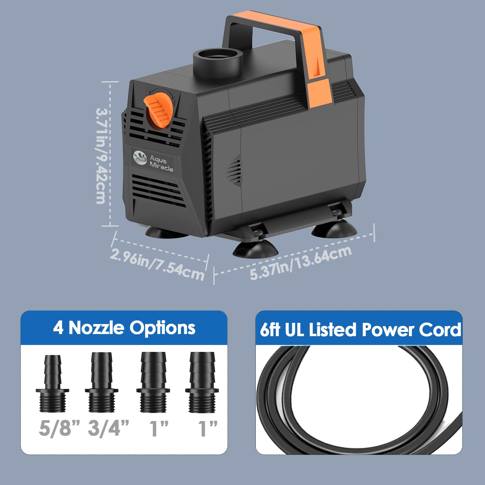 Fountain Pump Mua AquaMiracle 880GPH Aquarium Water Pumps (3330L/H, 45W)  Fountain... Aquarium Pump