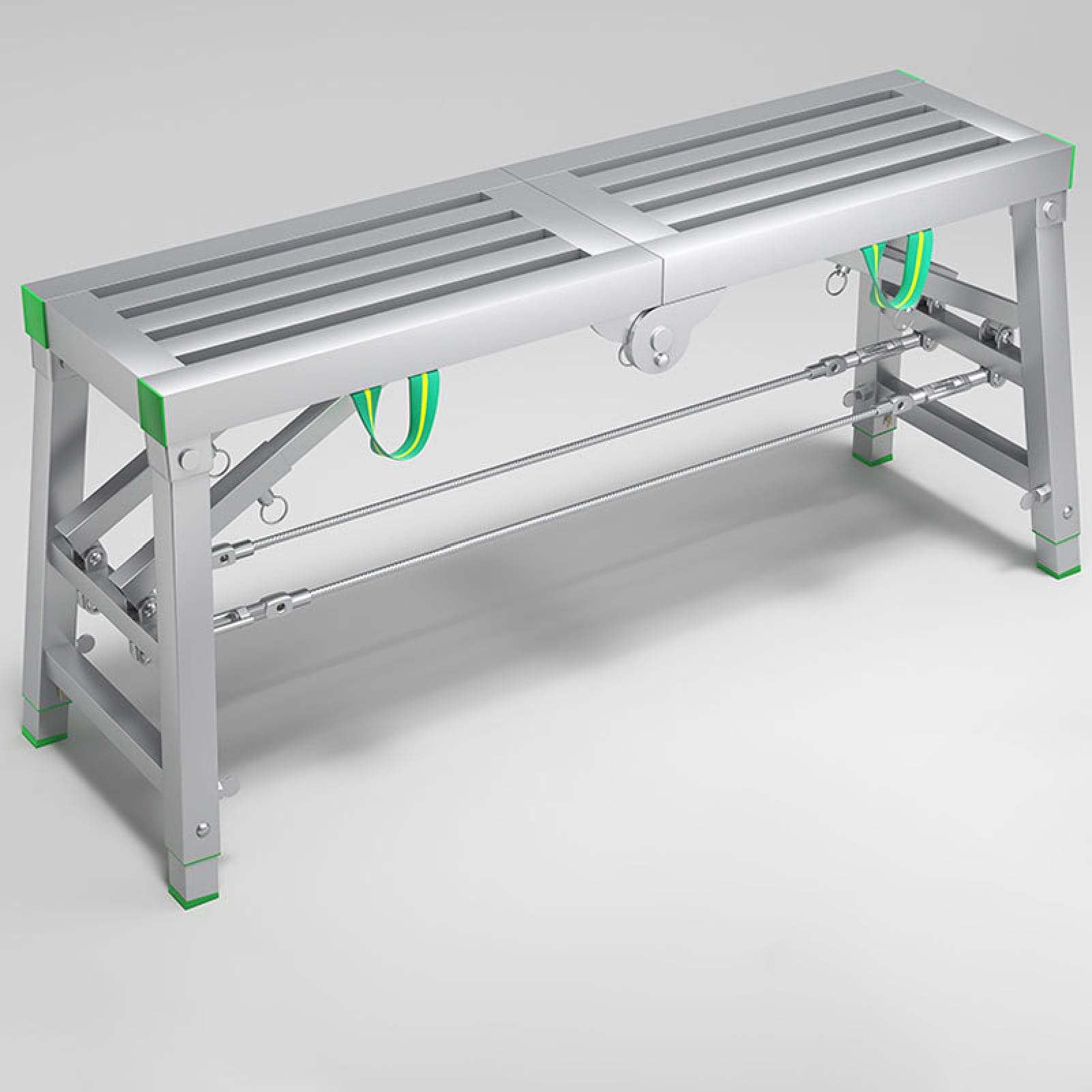 Plataforma Plegable con trampilla, andamio Ajustable para escaleras, Soporte de Trabajo portátil para Lavar vehículos, Pintar y Decorar.