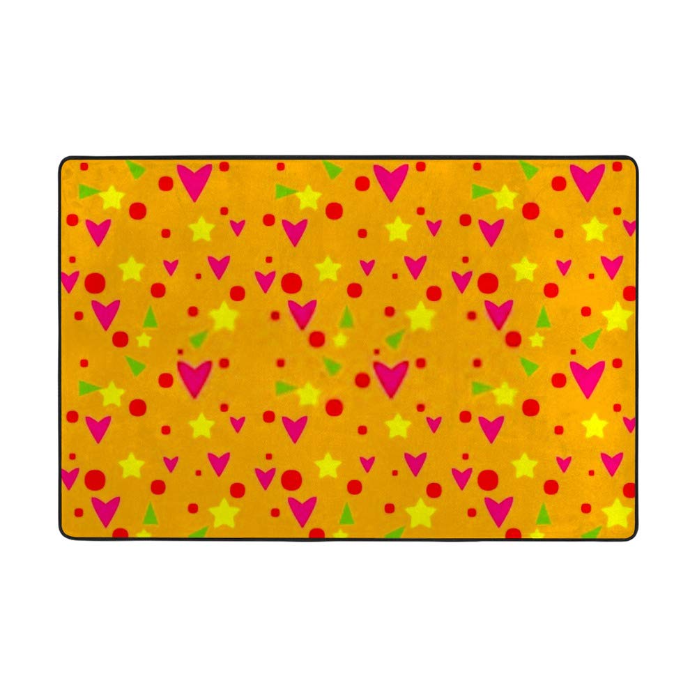 Tapis de sol en velours corail motif cœur 160x120 cm doux pour chambre cocooning