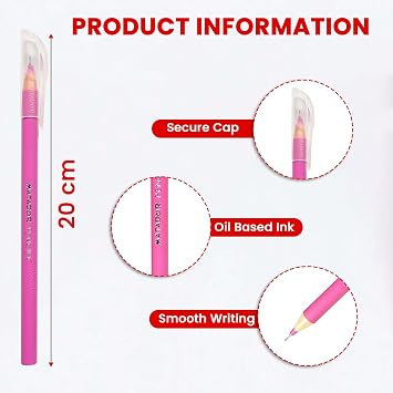 Matador Pencilic Premium Oil Gel Pen 0.4 mm Fine Black Ink 6 Pack