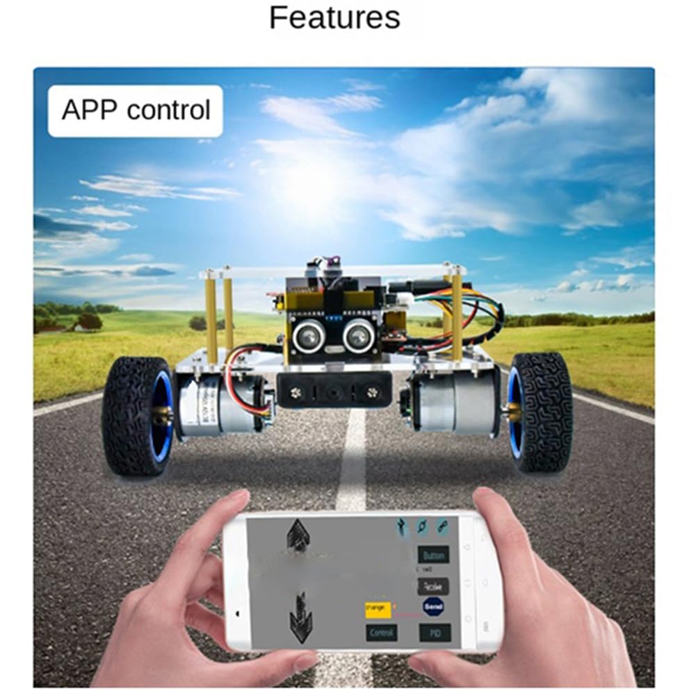 Programowanie Smart Robot Bluetooth Auto Smart Robot Kit części zamienne akcesoria elektroniczny zestaw do montażu pilota zdalnego sterowania DIY zestaw do nauki