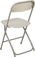 Vista 6 de Flash Furniture Hercules Series Plastic Folding Chair - Beige - 4 Pack 650LB Weight Capacity Comfortable Event Chair-Lightweight Folding Chair