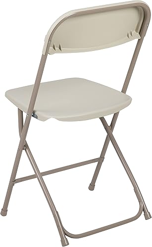 Miniatura 6 de Flash Furniture Series Hercules - Silla plegable de plástico, color beige, paquete de 4, capacidad de peso de 650 libras, cómoda silla para eventos,
