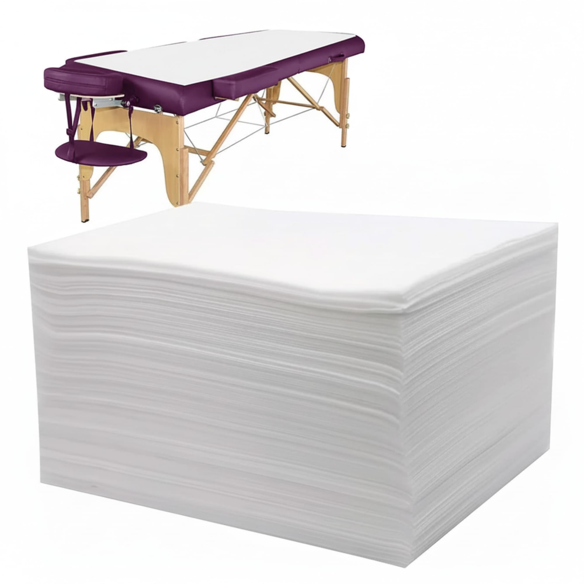 Simplisa Disposable Bed Sheets 30 GSM – White, Non-Woven, Single-Use Massage Sheets for Spa, Salon, Clinic, Travel, Hotel & Hospital – 32" x 72", Pack of 30-image-18