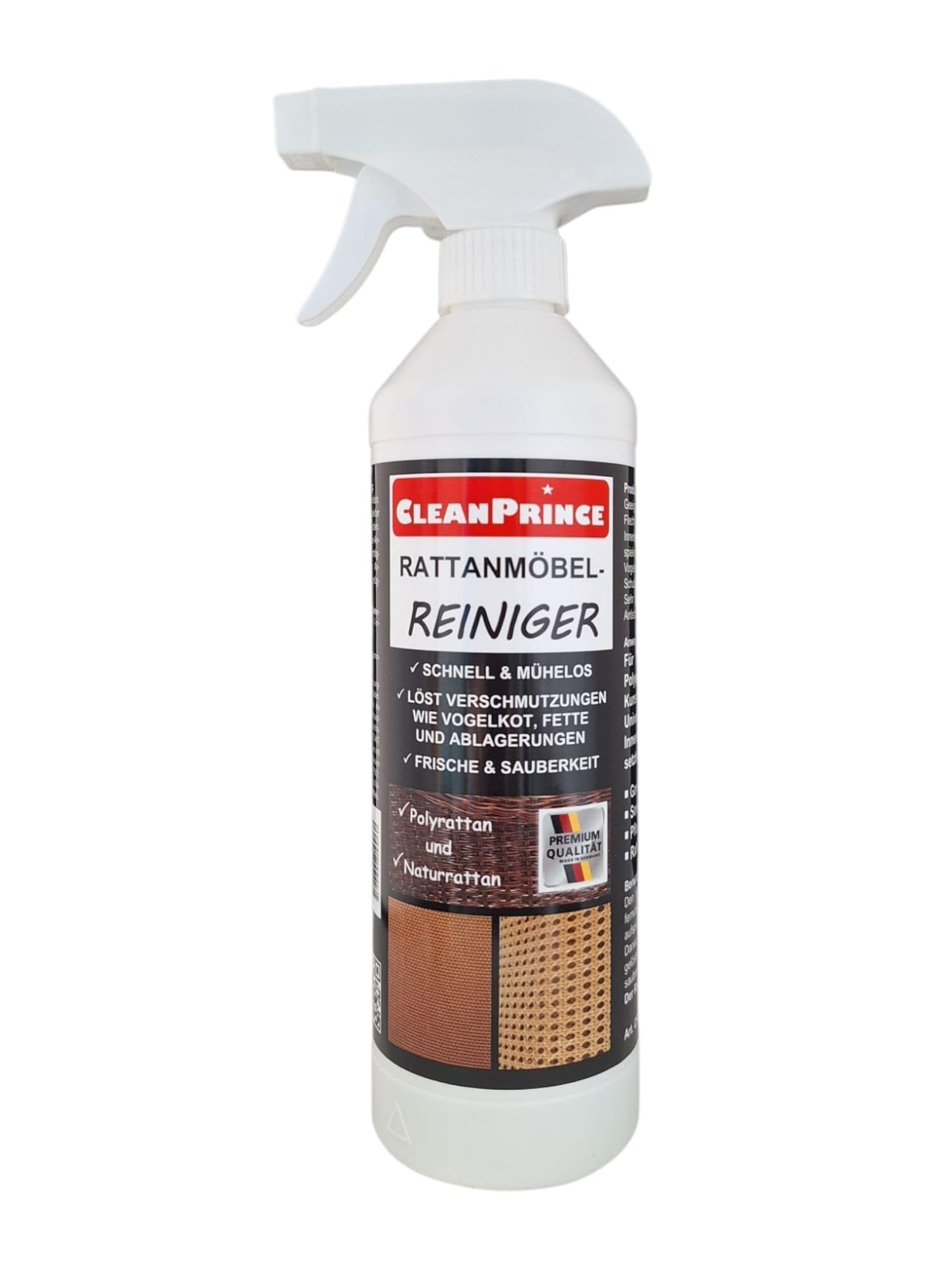 CleanPrince Limpiador de muebles de ratán, 500 ml, para muebles de ratán