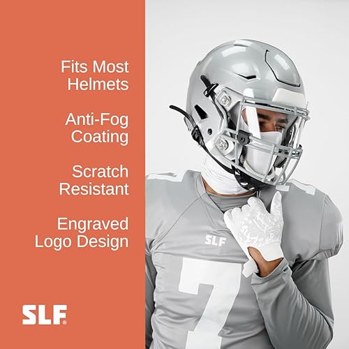 Miniatura 6 de SLEEFS Visera de fútbol transparente para casco - Visera de fútbol profesional - Protector facial y ocular - Compatible con cascos juveniles y para