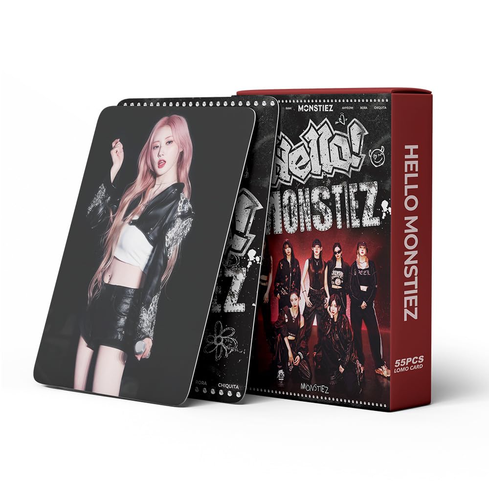 BABYMONSTER Lot de 55 cartes photo Lomo Card BM K-pop (HELLO)