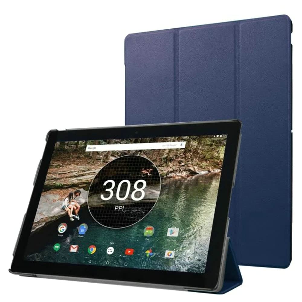 for Google Pixel C 10.2 inch Tablet Cover, Ultra Slim Folio Stand Lightweight Leather Case with Auto Sleep/Wake Up Function for Google Pixel C 10.2"(2015 Release) (Dark Blue)