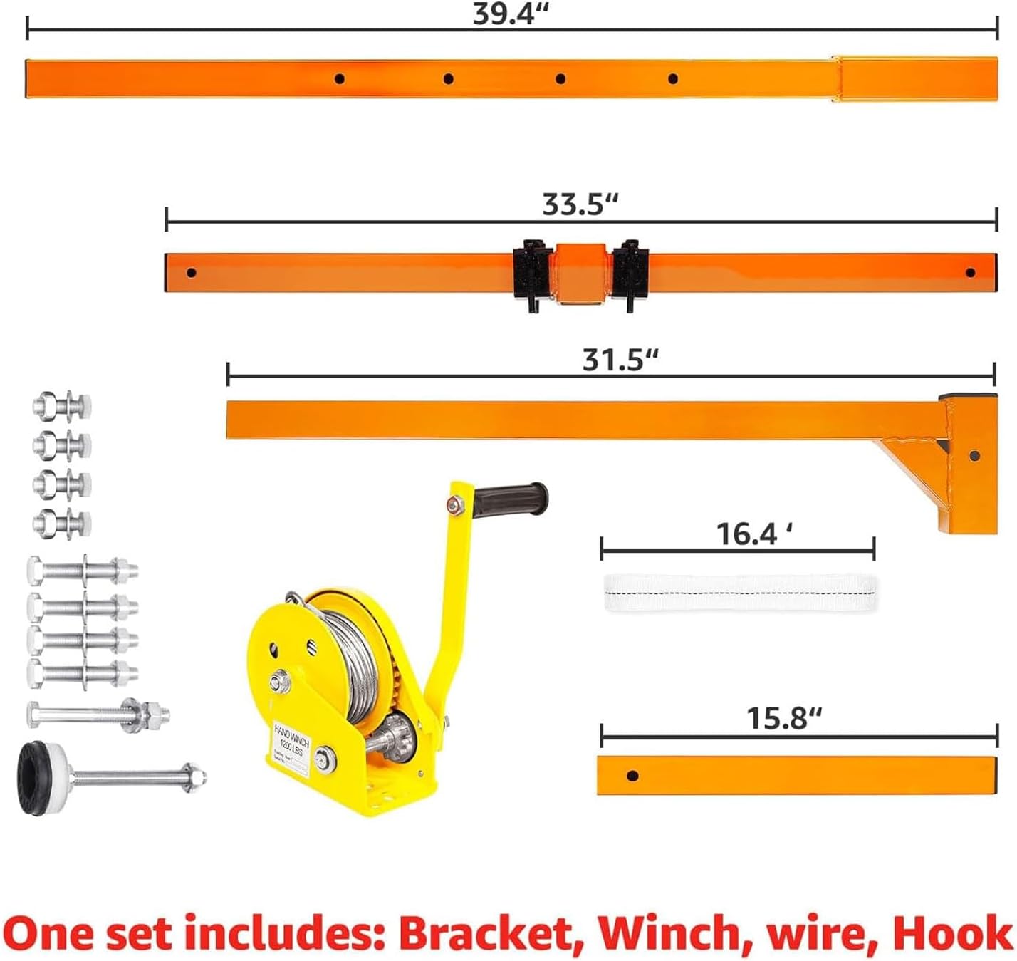 660 Lbs Air Conditioning Crane - 48 Ft Heavy-Duty Lifting Tool for Easy Outdoor AC Installation, Weatherproof Design for Factory & Garage Use, Portable & Reliable