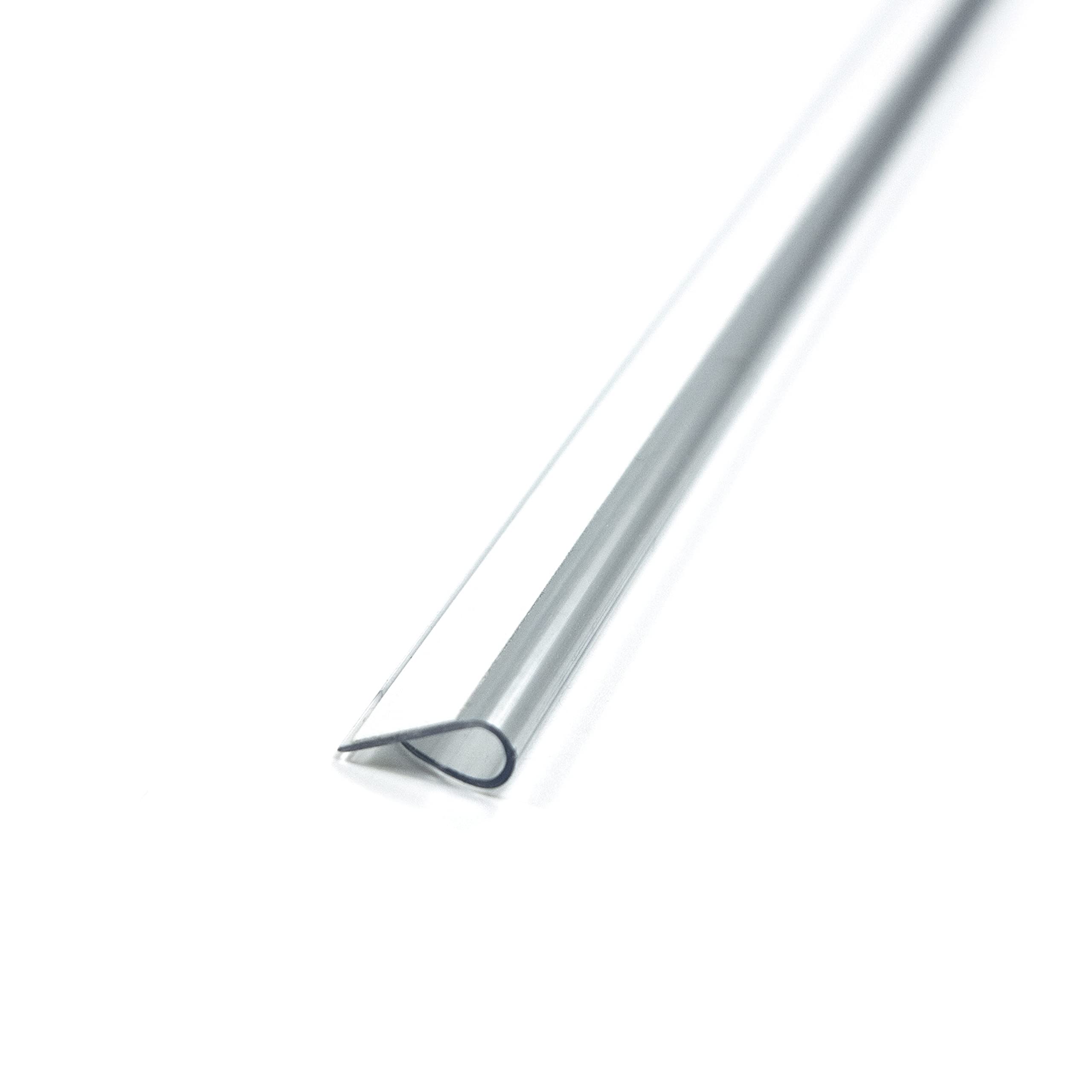LEO’s - 100 x Klemmschienen selbstklebend Transparent DIN A4 (297 mm) FH 3-4mm für ca. 30 Blatt - Klemmschiene zum Binden von ungelochten Papier Unterlagen & Blattsammlungen - Klemmleiste aus Hart-PVC