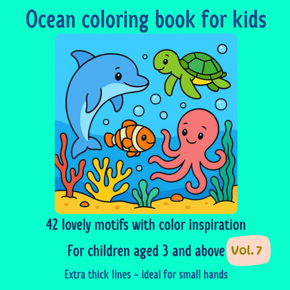 Sonnenkind Mandalas: OCEAN – Coloring Book Ages 3+: 42 Easy motifs | With coloring inspiration & Award (Evergreen)