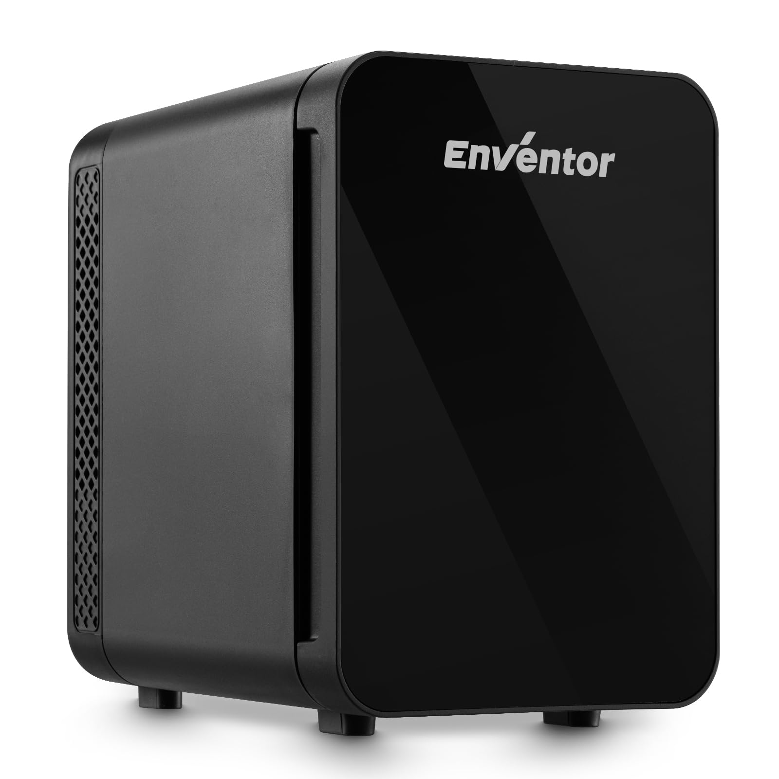 Enventor Nevera Pequeña 4L Negro, 6 Latas Mini Nevera para Habitacion, 12V/220V Frigorifico Pequeño con Funciones Frío y Calor, Mini Frigorifico Portátil para Coche, Cosméticos, Bebidas, Fruta