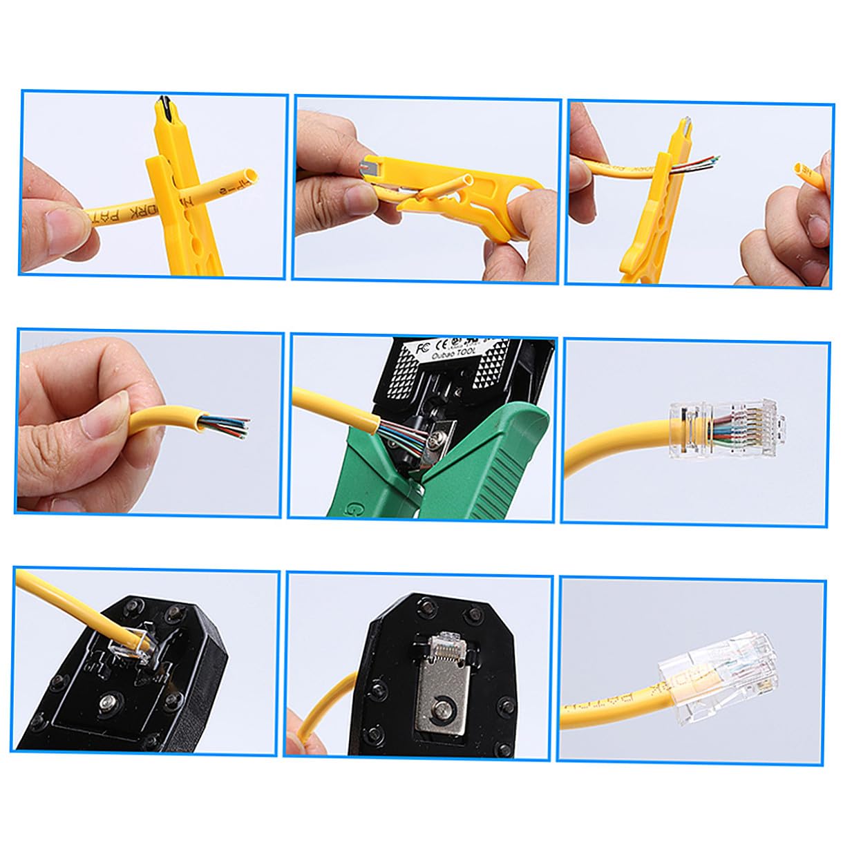 Kit d'Outils de Réseau Testeur de Câbles Téléphoniques