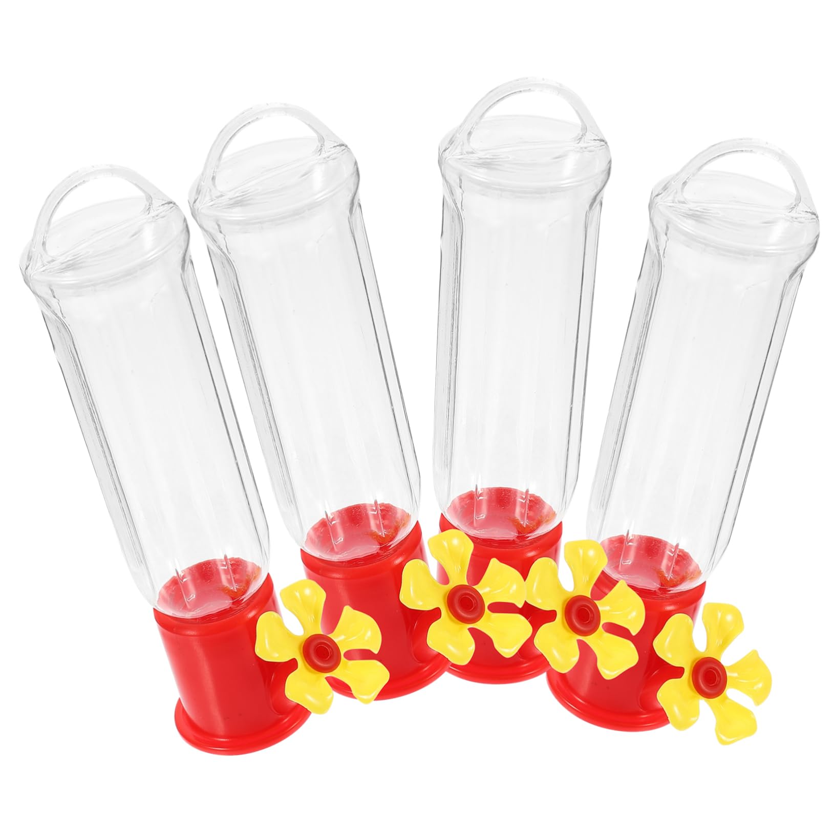 VANZACK 12piezas Comedero Colgante para Pájaros De Plástico Transparente Alimentador Exterior Decorativo Resistente y Duradero para Jardines y Observación De Aves